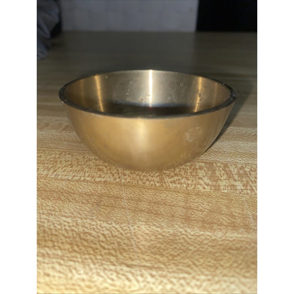 Japanese Household Buddhist SINGING Bowl BRASS 2.75” Diameter Vintage